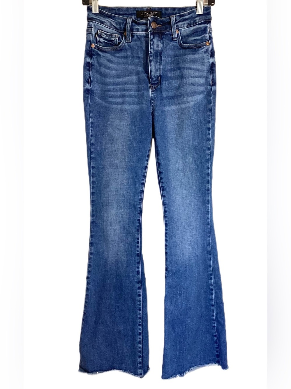 Judy Blue Flare Leg Raw Hem Jeans 5/27